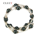 Vintage Shell Pearls Wire Wrap Bracelet Adjustable Jewelry
