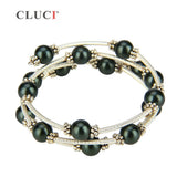 Vintage Shell Pearls Wire Wrap Bracelet Adjustable Jewelry
