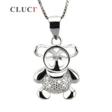 925 Sterling Silver Animal Pendant Bear Necklace Charms SP159SB