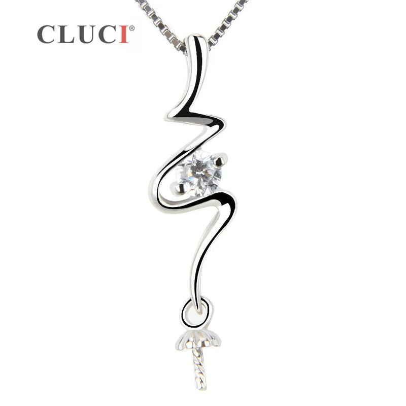 925 Silver Pearl Seat Pendant Fitting, 25.4*6.2mm Accessory