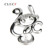 Monkey Pearls Necklace 925 Sterling Silver Animal Pendant