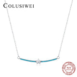 925 Sterling Silver Turquoise Pendant Necklace for Women