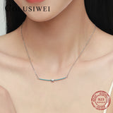 925 Sterling Silver Turquoise Pendant Necklace for Women