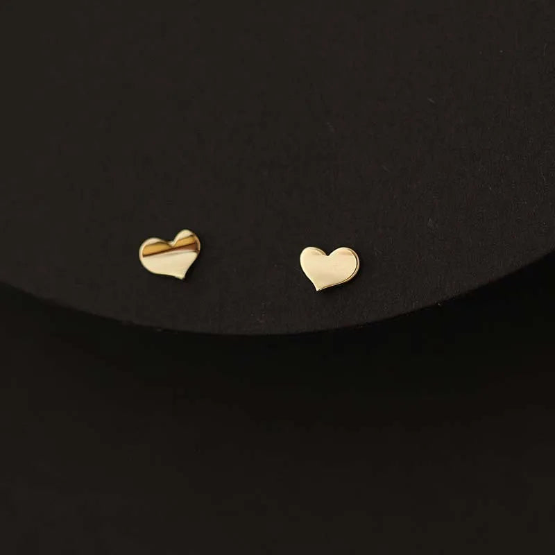 CMajor 9ct Solid Earring Sweet Heart-shaped Stud Earrings for Women