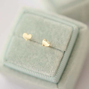 CMajor 9ct Solid Earring Sweet Heart-shaped Stud Earrings for Women