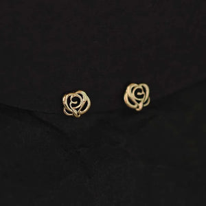 CMajor 9ct Solid Earring Flower Shape Studs for Women