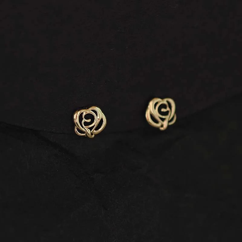 CMajor 9ct Solid Earring Flower Shape Studs for Women