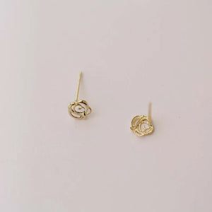 CMajor 9ct Solid Earring Flower Shape Studs for Women