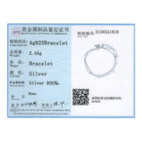 COCOM Silver Double-Deck Beads Bracelet with Crystal Gift for Women
