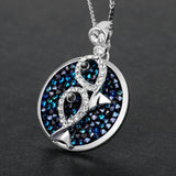 COCOM Female Fish Pendant Necklace with Austrian Crystals