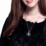 COCOM Female Fish Pendant Necklace with Austrian Crystals