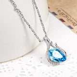 COCOM Water Drop Crystal Necklace Gift Colar Feminino