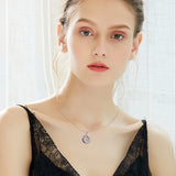 COCOM Peacock Round Pendant Necklace Phoenix Crystal Jewelry