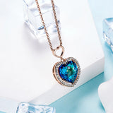 COCOM Romantic Heart of the Ocean Necklace with Austrian Crystals