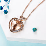 COCOM Romantic Heart of the Ocean Necklace with Austrian Crystals