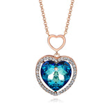 COCOM Romantic Heart of the Ocean Necklace with Austrian Crystals