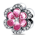925 Sterling Silver Red Heart Charms for Bracelet DIY Jewelry Making
