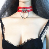 Leather Goth Choker Punk Harajuku Collar Gothic Necklace Choker