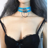 Leather Goth Choker Punk Harajuku Collar Gothic Necklace Choker