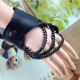 Layer Hiphop Bracelet Double Button Adjustable Street