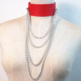 Spike Punk Goth Choker Metal Chain Necklace