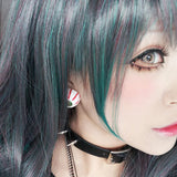 Harajuku Spike Choker Gothic PU Leather Choker Necklace For Women