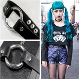Harajuku Pat Punk Leather Chain Nightclub Necklace