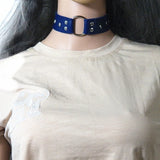 Punk Harajuku Style Soft PU Leather Necklace for Women Rivet Collar Clavicle