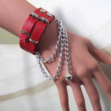 Rock Streetwear Circles Cross Ball Chain Layer Hiphop Bracelet
