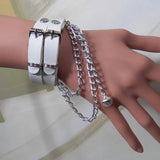 Rock Streetwear Circles Cross Ball Chain Layer Hiphop Bracelet