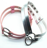 Soft Gothic Harajuku Style Belt Necklace For Women PU Leather