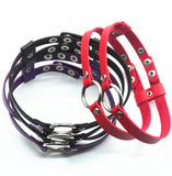 Soft Gothic Harajuku Style Belt Necklace For Women PU Leather
