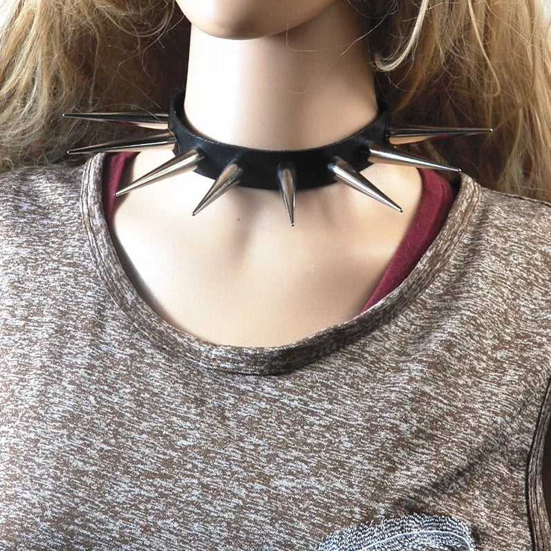 Women Sexy Leather Choker Belt Punk Goth Collar Harajuku Necklace