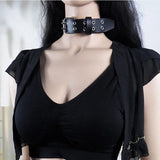 Women's Leather Collar Street Dance Necklace
