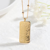 Muslim Ayatul Kursi Pendant Stainless Steel Tag