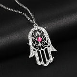 Hamsa Hand Necklace Boho Jewelry Short Necklace Protection Pendant