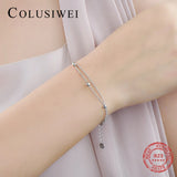 Sterling Silver 925 Double Chain Bracelet for Women