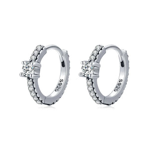 925 Silver Turquoise Hoop Earrings for Women