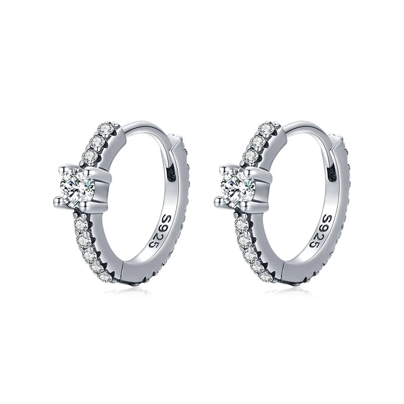 925 Silver Turquoise Hoop Earrings for Women