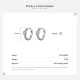 925 Silver Turquoise Hoop Earrings for Women