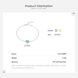Turquoise Heart Sterling Silver Bracelet Anti-allergy Jewelry
