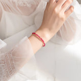Natural Crystal Beaded Bracelet 925 Sterling Silver