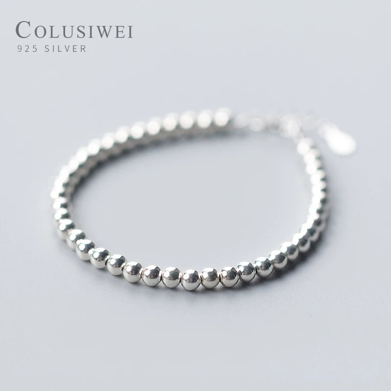 925 Silver Ball Strand Bracelet for Women