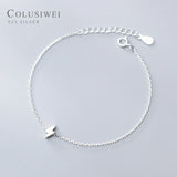 925 Silver Tiny Lightning Bracelet for Women Chain Fashion Jewelry