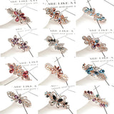 Crystal Bow Hair Clips Rhinestone Hairpin Metal Hair Accessories