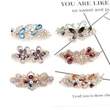Crystal Bow Hair Clips Rhinestone Hairpin Metal Hair Accessories
