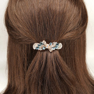 Crystal Bow Hair Clips Rhinestone Hairpin Metal Hair Accessories