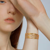 Cross & Parallel Women's Stainless Steel Bracelets Jewelry Gift