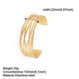 Cross & Parallel Women's Stainless Steel Bracelets Jewelry Gift