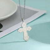 Christian Cross Chain Necklace for Women Men Steel Jewelry Birthday Gift